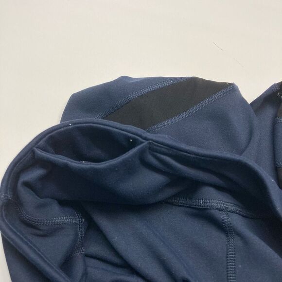 Yogalicious Leggings Navy Blue With Black Mesh Cutout Panels Size Medium - Picture 6 of 11